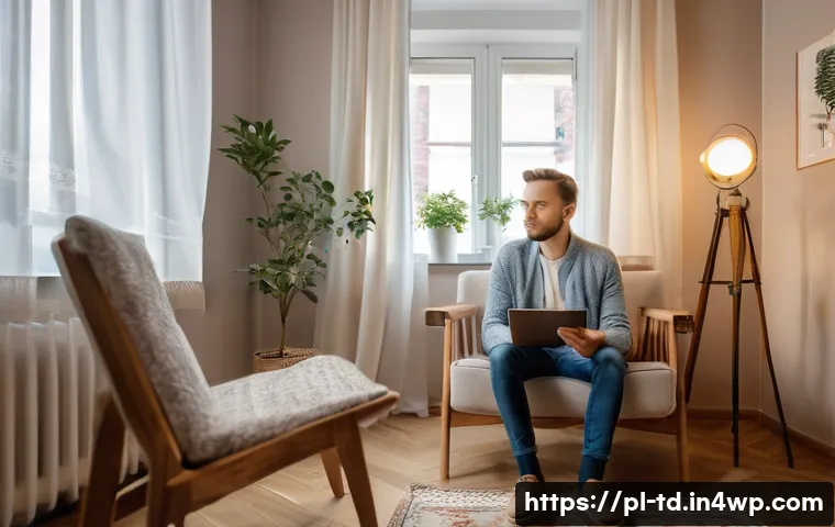 자서전적 치료법과 인지행동치료 비교 - A warm and inviting therapy room set in a cozy Polish apartment, featuring a comfortable armchair an...